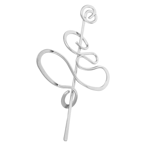 Warmhm Metall Haarnadel Unregelmäßiges Design Große Vintage Chinesische Haarspange Handgefertigt Vielseitig für Hochzeit Party Alltag Damen Accessoire Silber von Warmhm