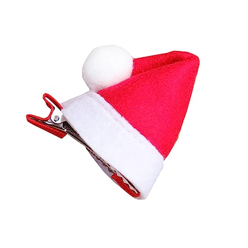 Warmhm Mini Weihnachtsmütze Haarclip für Mädchen Bunte Festliche Haarklammer Handgefertigter Santa Claus Haarschmuck für Weihnachtsfeier Dekorative Kopfbedeckung von Warmhm
