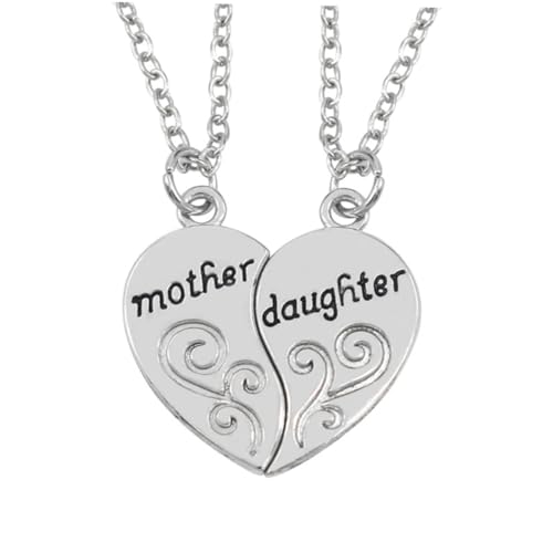 Warmhm Mother Tochter Herz Anhänger Halskette Langlebiger Legierung Kreatives Design Schmuckgeschenk Muttertag und Geburtstag Damen Kette für Mutter und Tochter Warmhm Mother Tochter Herz Anhänger Halskette Langlebiger Legierung Kreatives Design Schmuckgeschenk Muttertag und Geburtstag Damen Kette für Mutter und Tochter von Warmhm