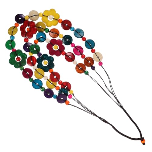 Warmhm Böhmische Vintage Halskette Aus Kokosnussschale Mehrschichtig Farbenfroh Schmuckgeschenk Für Frauen Lässige Perlenkette von Warmhm