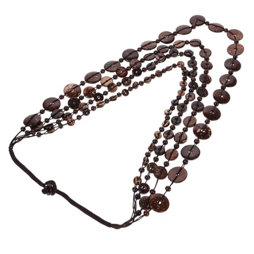 Warmhm Lange Boho Halskette für Damen Holzperlen und Muscheln Vintage Kokosnussschalen Anhänger Mehrlagige Statement Halskette für Verschiedene Anlässe Warmhm Lange Boho Halskette für Damen Holzperlen und Muscheln Vintage Kokosnussschalen Anhänger Mehrlagige Statement Halskette für Verschiedene Anlässe von Warmhm