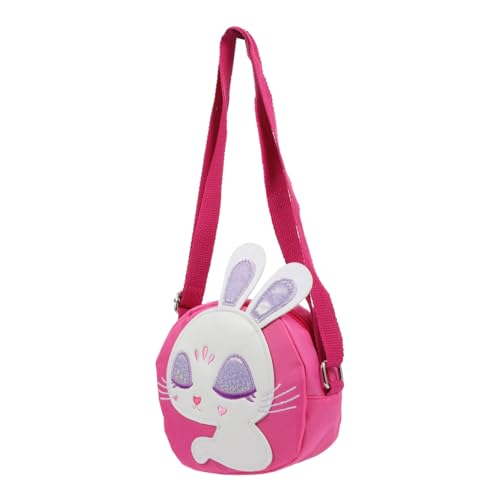 Warmhm Niedliche Mini Umhängetasche für Mädchen Verstellbarer Schultergurt Kleine Tragbare Tasche für Handy Karten und Geld Rosa Cartoon Design von Warmhm