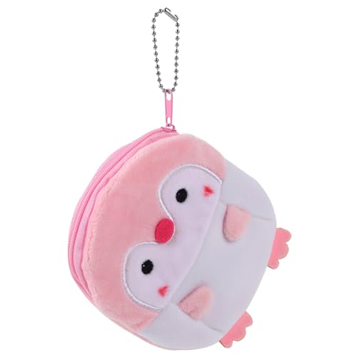 Warmhm Münzgeldbörse Klein Pinguin-Portemonnaie Plüsch Geldbeutel Tragbar Für Junge Mädchen Und Erwachsene Mit Stauraum Für Schlüssel Lippenstift von Warmhm