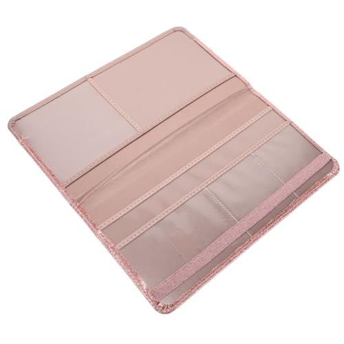 Warmhm PU Damen Reisepasshülle Großes Reiseetui mit Viel Stauraum Kartenetui Portemonnaie Reiseunterlagen Organizer Schlanke Geldbörse Rosa Gold von Warmhm