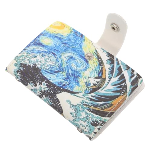 Warmhm PU Kartenetui mit Druckknopf Multifunktionaler Kartenhalter Kompakt und Leicht Großes Fassungsvermögen Stilvoller Kartenbeutel für Kreditkarten Visitenkarten und Ausweise von Warmhm