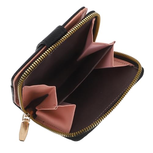 Warmhm PU Kartenetui mit RFID-Schutz Großes Kartenfach Litchi-Struktur Kleines Schlankes Portemonnaie mit Fächer für Karten und Dokumente Elegantes Schlichtes Design für Alltag und Reisen von Warmhm