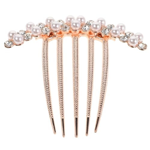 Warmhm Perlen Haarkamm Damen Haarschmuck Langlebig Braut und Party Haarspange Vielseitig für Weiße Kleider Modischer Seitenkamm für Frauen von Warmhm