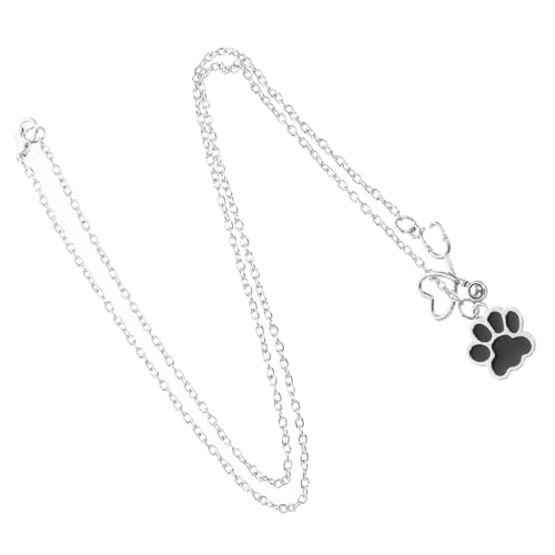 Warmhm Pfotenanhänger Halskette für Damen aus Langlebiger Zinklegierung Hautfreundlich und Vielseitig Modisches für Hundebesitzerinnen und Besondere Anlässe von Warmhm
