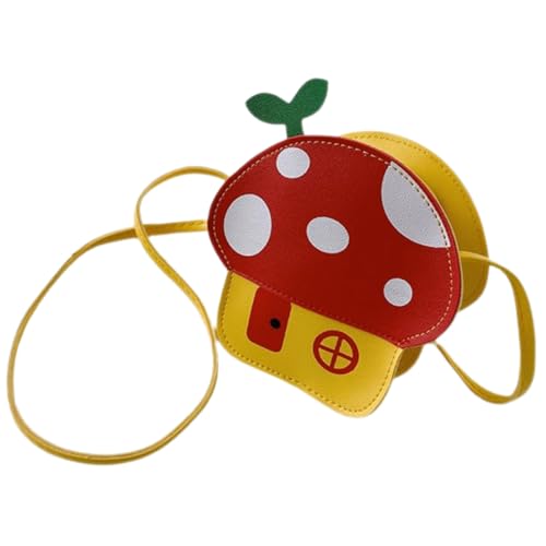 Warmhm Pilz Crossbody Tasche Für Junge Mädchen Süße Pilz Handtasche Mit Verstellbarem Schultergurt Reißverschluss Outdoor Reisen Umhängetasche Leichte Tragetasche Für Mädchen von Warmhm