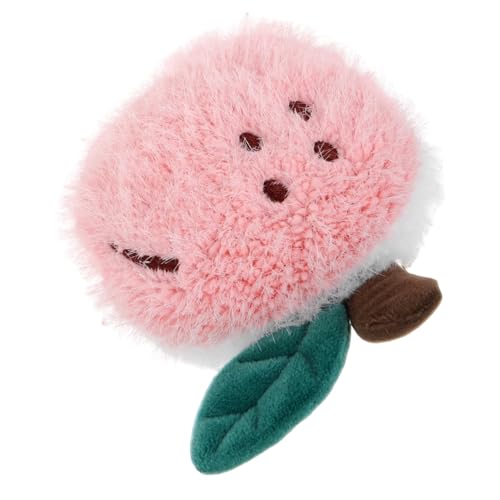 Warmhm Plüsch Brosche Süßer Plüsch Schlüsselanhänger Emaille Pins Schmuck für Rucksäcke Jacken und Taschen Apfel Rosa von Warmhm