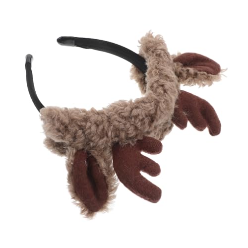 Warmhm Plüsch Geweih Haarreif mit Rentierohren Weiches Bequemes Haarband für Damen Fester Halt Multifunktional Haare Zurückhalten Styling und Festliche Kostüm Accessoire für Weihnachten von Warmhm
