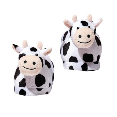 Warmhm Plüsch Hausschuhe Damen Herren Winter Slipper Warm Halten Gefüttert Rutschfest Kuschelig Baumwolle Komfortable Home Schuhe von Warmhm