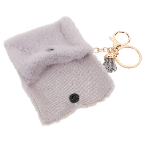 Warmhm Plüsch Mini Geldbörse Schlüsselanhänger Niedliche Münztasche Organizer Leicht Tragbar Für Handtasche Rucksack Schlüsselring Zubehör von Warmhm