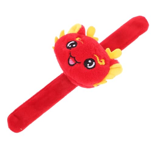 Warmhm Plüsch Slap Armband Cartoon Armband für Chinesisches Neujahr Party Dekoratives Handgelenkspielzeug Bequemes Tragegefühl Leicht und Tragbar von Warmhm