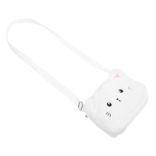 Warmhm Plüsch Umhängetasche Mädchen Flauschige Katzenform Kinderschultertasche Sanft Leicht Für Reisen Einkaufen Freizeit von Warmhm