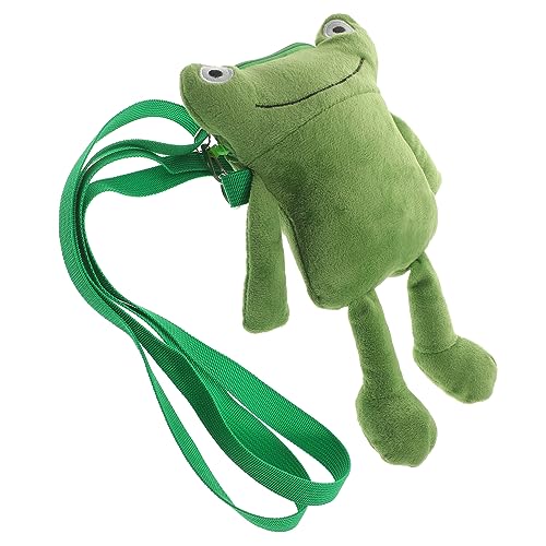 Warmhm Plüsch Umhängetasche für Damen Stylische Geldbörse mit Frosch Verstellbarer Schulterriemen für Smartphones und Geld Warmhm Plüsch Umhängetasche für Damen Stylische Geldbörse mit Frosch Verstellbarer Schulterriemen für Smartphones und Geld von Warmhm