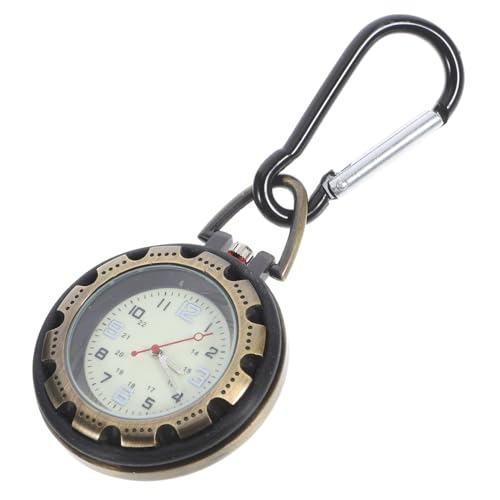 Warmhm Karabiner Taschenuhr für Bergsteiger Tragbare Uhr mit Clip Leichtes Design Praktisch für Abenteuerreisen für Rucksack und Outdoor von Warmhm