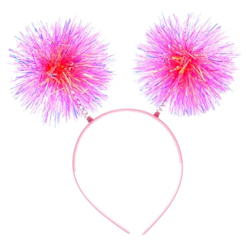 Warmhm Pompom Haarreif für Frauen Farbige Party Kopfbedeckung mit Glitzer für Geburtstagsfeiern Karneval und Kostümpartys Leicht und Bequem für Festliche Anlässe von Warmhm