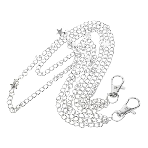 Warmhm Punk Kette mit Fünfzackigem Stern Edle Metall Hüftkette mit Quasten für Frauen und Mädchen für Jeans Röcke und Partys von Warmhm