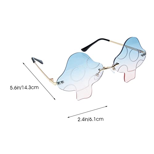 Warmhm Randlose Pilzform Sonnenbrille mit Goldfarbenem Rahmen Stilvolle Partybrille für Damen und Herren Leichtes Design Robust und Bruchsicher für Festivals und Alltag Warmhm Randlose Pilzform Sonnenbrille mit Goldfarbenem Rahmen Stilvolle Partybrille für Damen und Herren Leichtes Design Robust und Bruchsicher für Festivals und Alltag von Warmhm