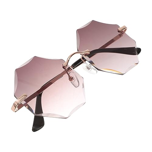 Warmhm Randlose Sonnenbrille Damen Herren Leichte PC Linsen Bruchsicher Lebendige Farben Unregelmäßige Form für Festival Party Disco und Alltag Bequeme Eyewear Warmhm Randlose Sonnenbrille Damen Herren Leichte PC Linsen Bruchsicher Lebendige Farben Unregelmäßige Form für Festival Party Disco und Alltag Bequeme Eyewear von Warmhm