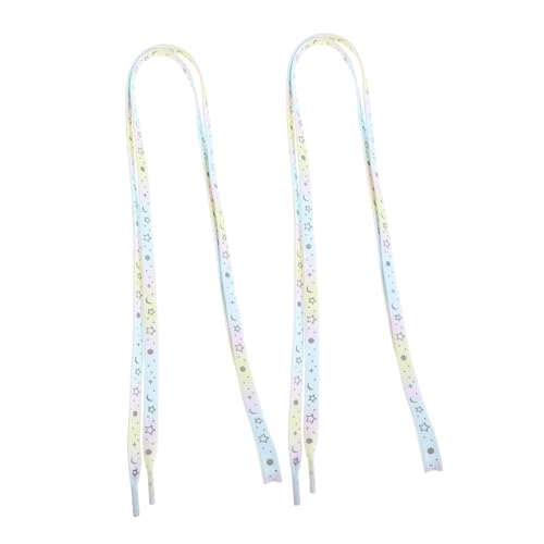 Warmhm Reflektierende Galaxy Schnürsenkel Leuchtende Langlebige Polyester Schnürbänder für Herren Damen Canvas Basketballschuhe Modisches Accessoire mit Licht für Styles von Warmhm