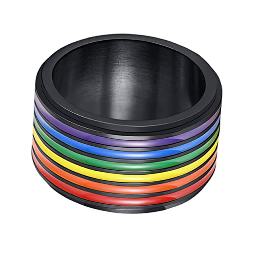 Warmhm Regenbogenring für Modischer Gay mit Farbenfrohem Design Langlebig und Komfortabel als für Ihren Partner von Warmhm