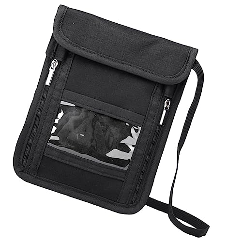 Warmhm Reise Passport Halter Wasserdichtem mit RFID Schutz Umhängetasche für Handy und Dokumente für Männer und Frauen Schwarz von Warmhm