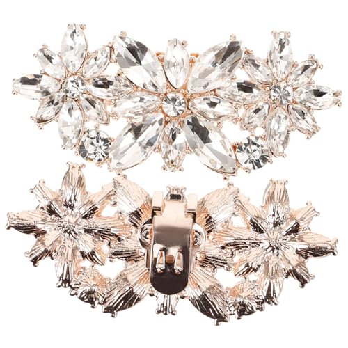 Warmhm Removable Schuhclips für Damen mit Strasssteinen Vielseitige Schuhdekorationen für Hochzeit Party und Besondere Anlässe Elegante Wiederverwendbare Schuh accessoires in Gold von Warmhm