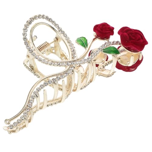 Warmhm Rhinestone Haarklammer Retro Vintage Haarspange für Damen Funkelnde Haarklammer mit Festem Halt Geeignet für Hochsteckfrisuren und Pferdeschwanz für Besondere Anlässe von Warmhm