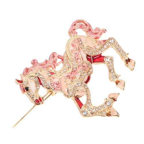 Warmhm Rhinestone Pferdebrosche für Damen Eleganter Leichter Tier Anstecker aus Zinklegierung Langlebig Funkelnd Vielseitig für Jacken Kleider Tägliche Mode und Geschenkideen von Warmhm