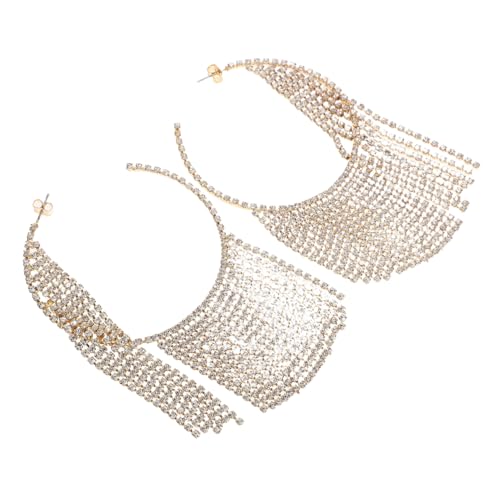 Warmhm Runde Creolen Mit Baumelnden Kristallohrringen Und Strass-quasten Für Frauen Strass-creolen Mit Tropfenohrringen Für Hochzeit Statement-schmuck Für Besondere Anlässe Warmhm Runde Creolen Mit Baumelnden Kristallohrringen Und Strass-quasten Für Frauen Strass-creolen Mit Tropfenohrringen Für Hochzeit Statement-schmuck Für Besondere Anlässe von Warmhm