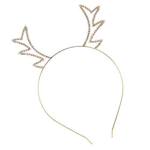 Warmhm Rhinestone Rentier Geweih Haarreif für Weihnachten Stirnband für Damen und Partydekoration und Mitgebsel für Festlichkeiten und Feiern von Warmhm