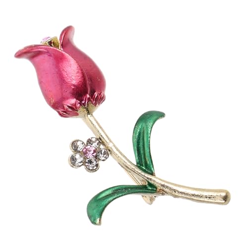 Warmhm Rosenbrosche Große Blume Zinklegierung mit Tropfenförmigem Emaille Design Eleganter Schmuck für Damen Alltag Bankett Hochzeit Party Zubehör von Warmhm