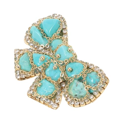 Warmhm Schleifenbrosche Türkis Damen Stilvolle Anstecknadel Schmuck für Anzug Hemd Kleid Pullover Jacke Accessoire Verziert Formell Party Alltag von Warmhm