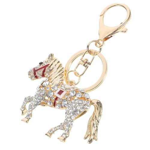 Warmhm Schlüsselanhänger in Pferdeform Mit Strass - Ideal Als Glücksbringer Und Modisches Accessoire Für Mädchen Und Frauen - Pferdeliebhaber Taschen- Und Autoschlüsselhalter - Kristall von Warmhm