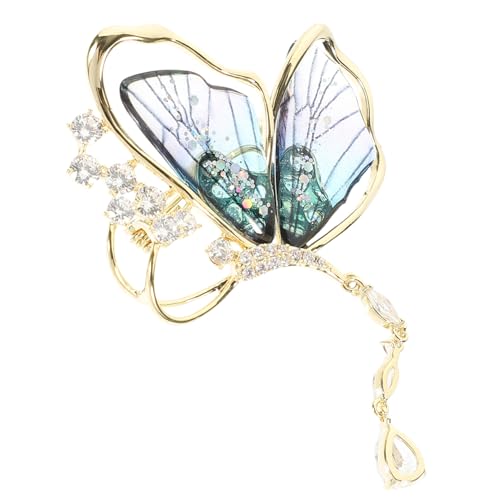 Warmhm Schmetterling Brosche Pin Transparent Flügel Anstecknadel für Kleidung Hüte Rucksack Damen Zubehör Modisch Elegant von Warmhm
