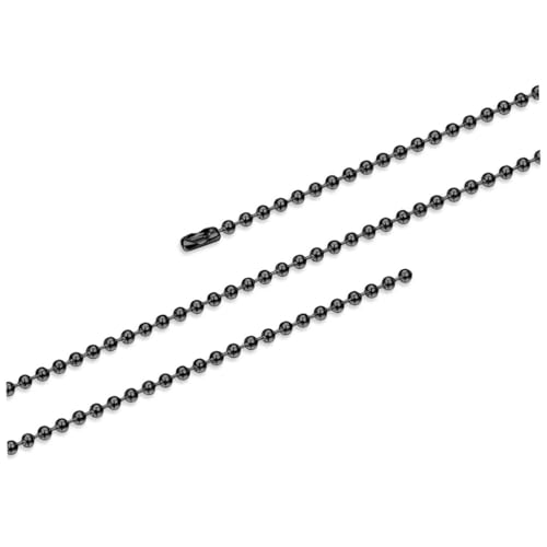 Warmhm Schwarze Perlenkette Damen Bead Necklace aus Titanstahl Leicht Langlebig Modisch für Alltag Reisen Party Vielseitiger Schmuck für Frauen Geschenkidee von Warmhm