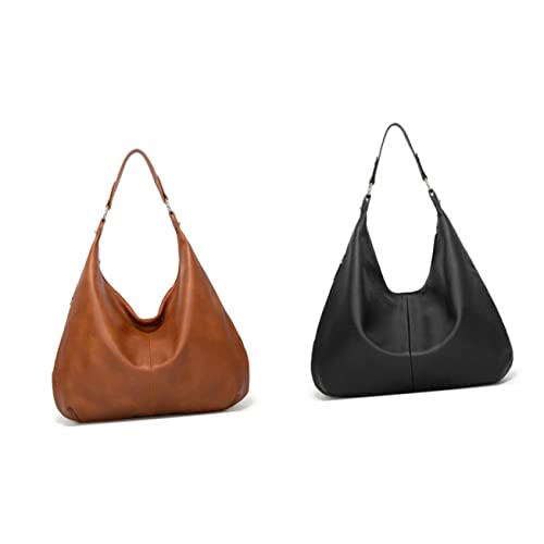 Warmhm Schwarze Retro PU Handtasche Große Kapazität Tragetasche für Damen Schultertasche Vielseitig Einsetzbar für Freizeit und Shopping Warmhm Schwarze Retro PU Handtasche Große Kapazität Tragetasche für Damen Schultertasche Vielseitig Einsetzbar für Freizeit und Shopping von Warmhm