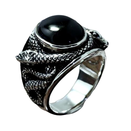 Warmhm Schwarzer Schlangenring Damen Fingerring Modering Eisen Schickes Schlangendesign Einzigartiger Fingeraccessoire für Modebewusste Frauen Warmhm Schwarzer Schlangenring Damen Fingerring Modering Eisen Schickes Schlangendesign Einzigartiger Fingeraccessoire für Modebewusste Frauen von Warmhm