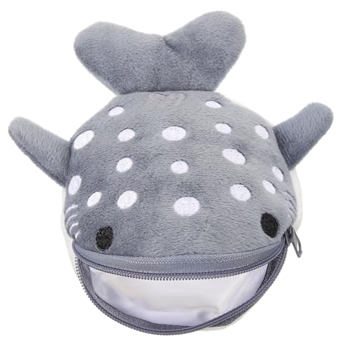 Warmhm Shark Coin Purse Kawaii Plüsch Münzbeutel mit Reißverschluss für Damen für Kleingeld Schlüssel und Kleine Essentials Tragbar und Langlebig von Warmhm
