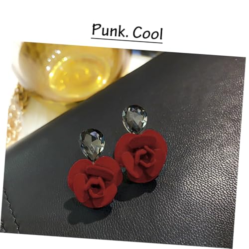 Warmhm Silber Ohrstecker Damen Rosendesign Ohrschmuck Elegant Schmuck für Hochzeit Party Alltag von Warmhm