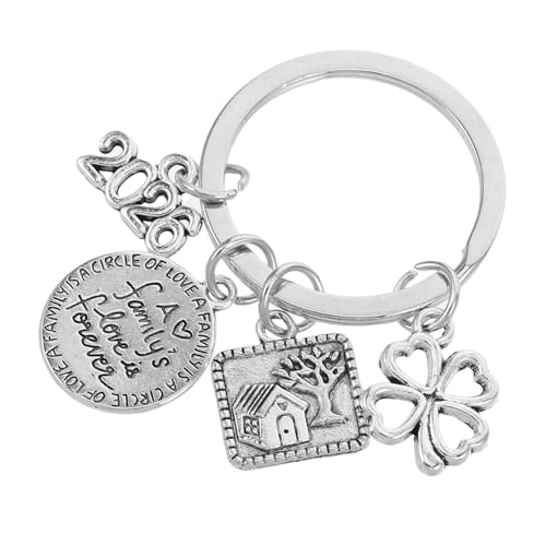 Warmhm Silberner Haus Schlüsselanhänger Anhänger I Love Charm Leicht Tragbar Zur Einweihung Für Neue Hausbesitzer Familienbindung von Warmhm