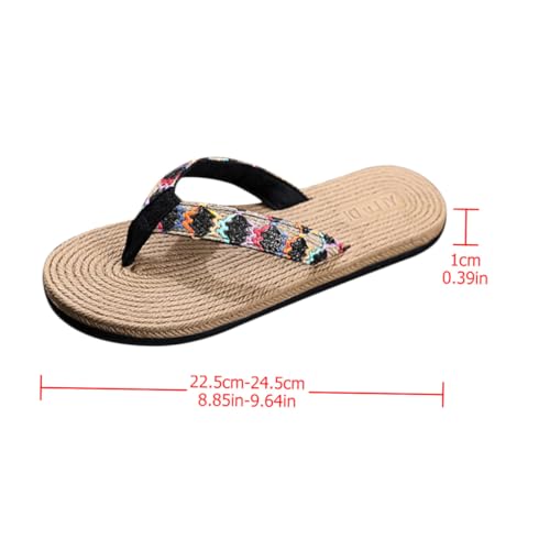 Warmhm Sommer Damen Sandalen Schwarz Flache Rutschfeste Strand Hausschuhe Bequem Atmungsaktiv Leichte Outdoor Slippers Für Freizeit Und Urlaub von Warmhm