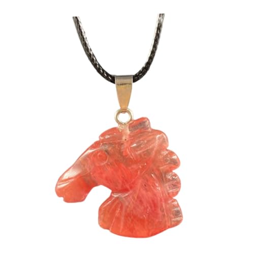 Warmhm Steinketten Anhänger in Pferdeform Natursteinanhänger Für Frauen Dekorativer Halskettenanhänger Mit Farbigen Steinen Warmhm Steinketten Anhänger in Pferdeform Natursteinanhänger Für Frauen Dekorativer Halskettenanhänger Mit Farbigen Steinen von Warmhm