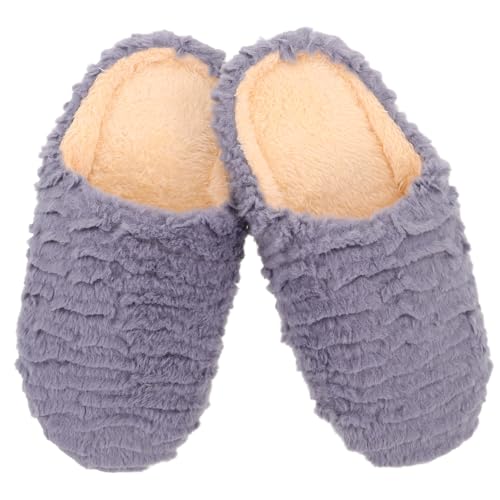 Warmhm Stille weiche Baumwollruhrschuhe Spa-Hausschuhe für Männer Hausschuhe für Frauen drinnen weiche Badeschuhe warme waschbare Wildleder- Grau von Warmhm