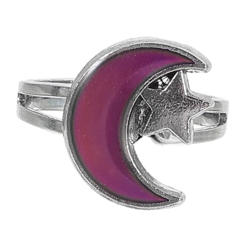 Warmhm Stimmungsring für Frauen Farbwechselnder Mondring Hypoallergenem Einzigartiges Design für Partys Festivals für Besondere Anlässe von Warmhm