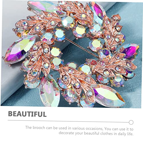 Warmhm Strass Brosche für Damen Hochzeitskleid Schmuck Stabile Metalllegierung Anstecknadel für Braut Accessoire Vielseitig Tragbar bei Party Abschlussfeier und Alltag Modisches Design von Warmhm