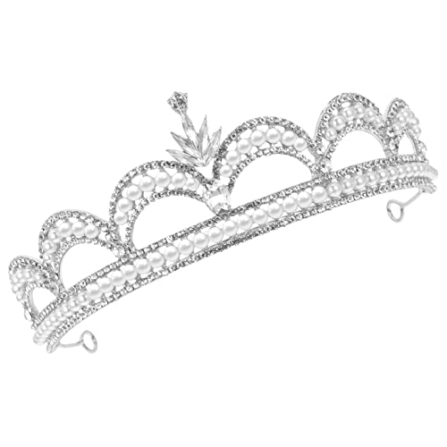 Warmhm Strass Tiara Hochzeit Haarreif mit Design Brautschmuck Hochwertigem und Funkelnden Kristallen Verstellbar und Sicher für Geburtstagsfeier Festzug Abschlussball und Besondere von Warmhm