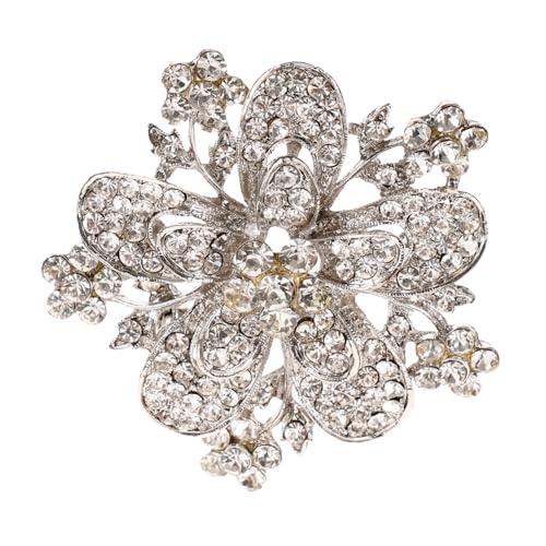 Warmhm Strassbrosche Anstecknadel für Damen Funkelnde Hochzeits Brosche mit Glatter Oberfläche Eleganter Schmuck für Kleid Schal und Hut Vielseitiges Accessoire für Besondere Anlässe und von Warmhm